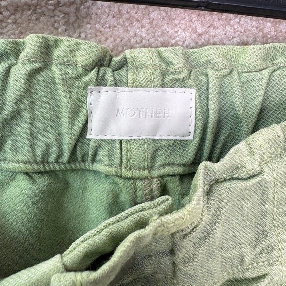 MOTHER The Springy Ankle Pants Women's 27 Green High Rise Utility Denim - Picture 9 of 14